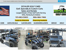 Tablet Screenshot of eichlergolfcars.com